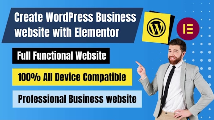 build wordpress website or business website and blog website with elementor pro