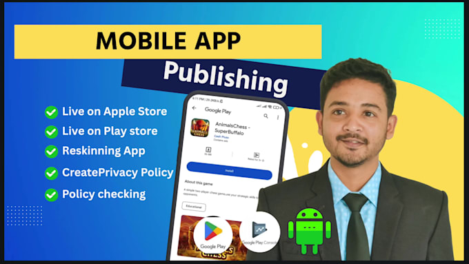 publish vibe coding android and ios app on google play store and apple app store