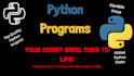 make great python programs, by a skilled python coder