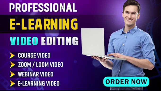 Hot Deals! I will do zoom video editing, webinar, online course video or loom editing  for $20