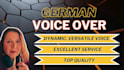 record a female german voice over