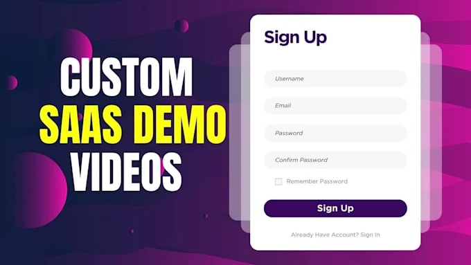 design custom saas demo videos or b2b startups