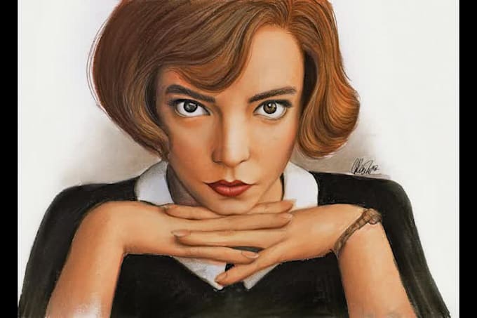 hand draw realistic people portraits