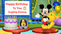 make personalized happy birthday greetings from mickey mouse