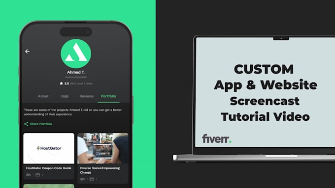 screencast website or mobile app tutorial video