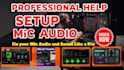 help connect microphone adjust settings  as an audio engineer