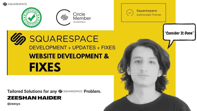 develop squarespace website or help you edit or review it