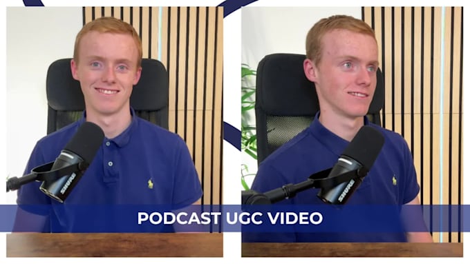 create a premium podcast ugc video ad in my podcast studio