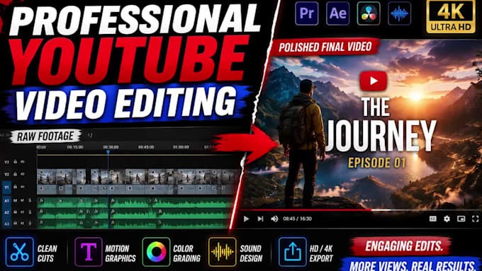 do professional video editing and post production