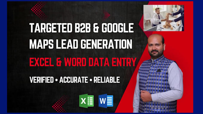 do targeted b2b and google maps lead generation with data entry