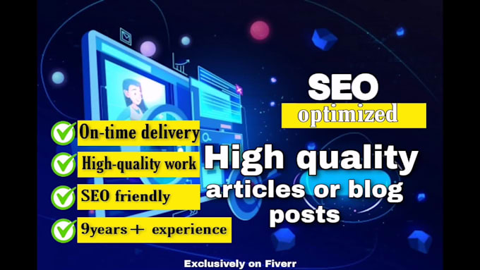 write engaging SEO blog posts and articles for you