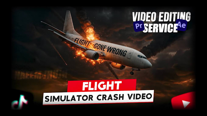 create realistic plane crash flight simulator video
