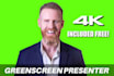 be your energetic bearded 4k green screen video spokesperson