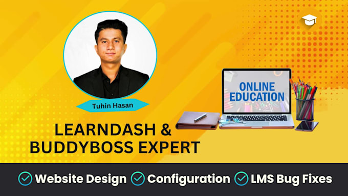 design online lms website with learndash, buddyboss