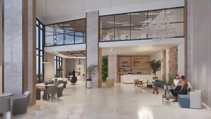 architectural 3d modeling exterior house, commercial rendering and visualization