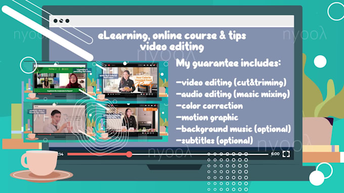 Edit your elearning tutorial or online course video by Nyoolamdha | Fiverr