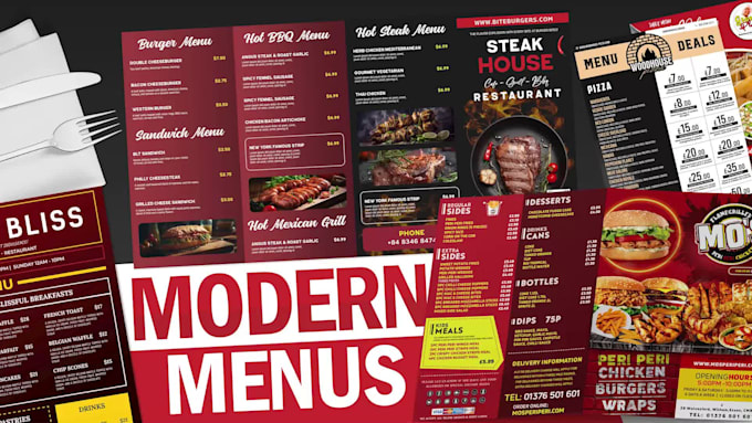 do restaurant menu design, digital menu design, menu board