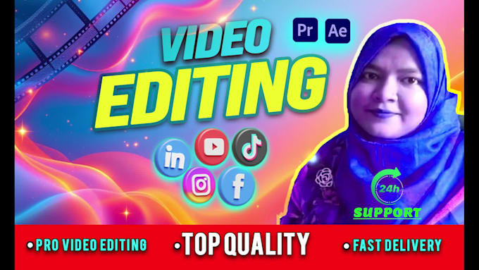 do professional video edit, youtube video editing for you