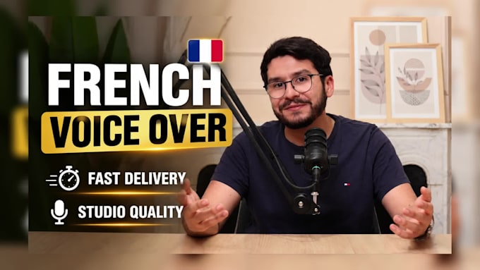 record a professional  male french voice over