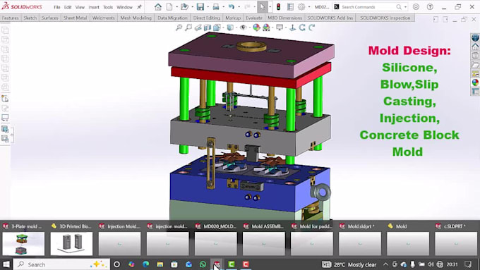 do mold design, silicone, sand, slip casting for 3d printing