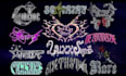 custom y2k logo with chrome effect and spining animation
