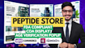 build research use fda compliant peptide website with processor integration