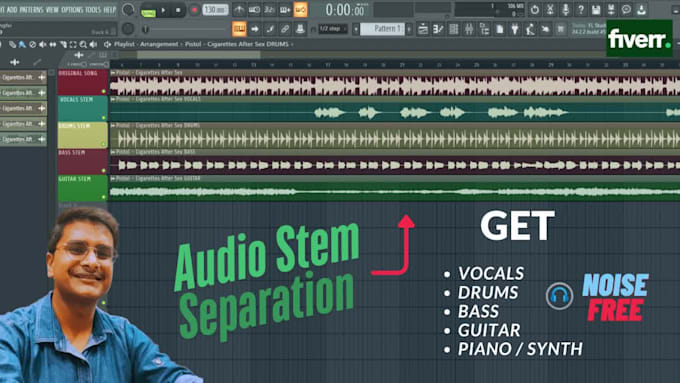 separate and extract music stems from your audio or song
