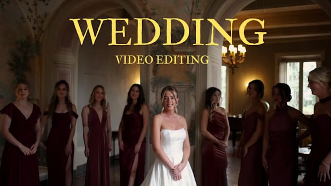 do cinematic and profesional wedding video editing