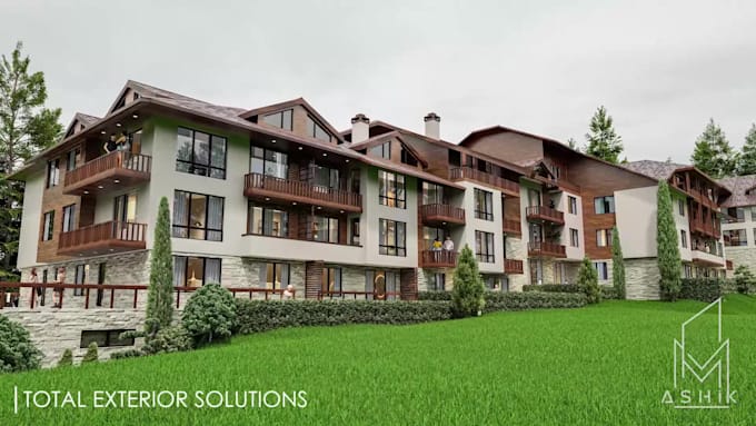do interior and exterior design, create 3d rendering