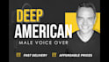 record a deep american male voiceover