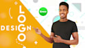 design a modern business logo with copyrights