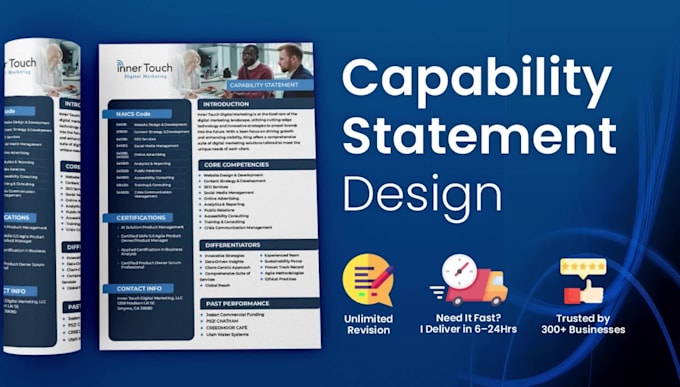 design your federal government capability statement in 12hrs