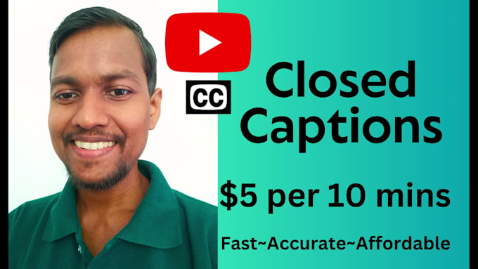 do youtube video transcription and closed captions in 24hrs srt ass vtt