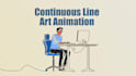 do colorful continuous line art animation explainer videos