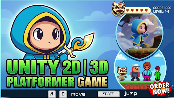 develop unity 2d 3d platformer game in unity engine for you as a unity developer