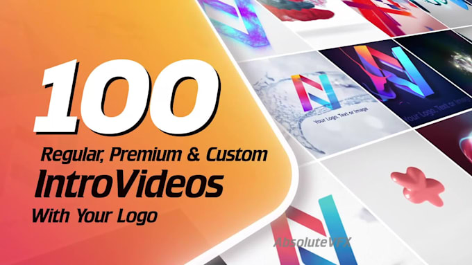 do 100 animation intro videos with your logo