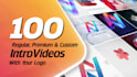 do 100 animation intro videos with your logo