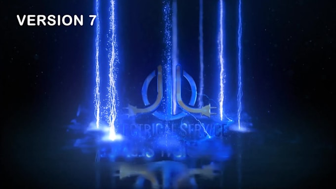 create epic electrical logo animation intro, outro video