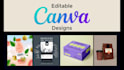 product label design canva, packaging design canva editable print ready file