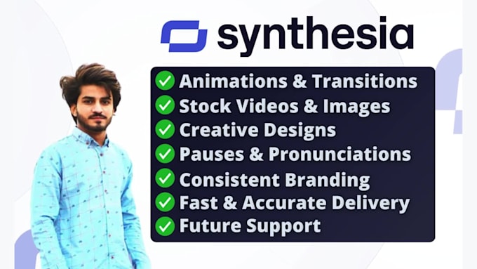 Create and edit synthesia ai videos by Najam1011 | Fiverr