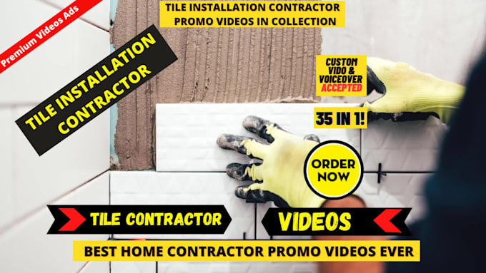 offer unlimited tile installation contractor explainer video or website