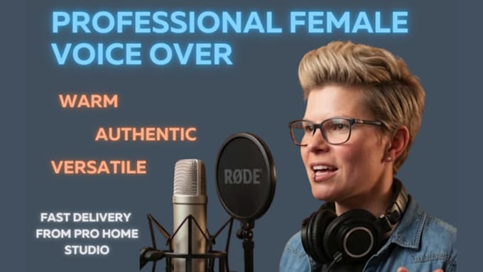 be a warm female voice over