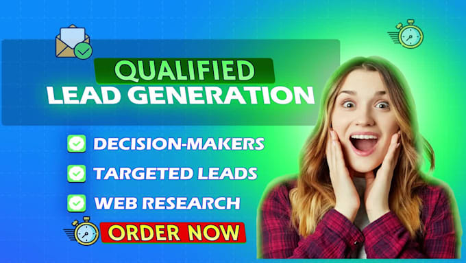do b2b lead generation, qualified contact email finding and web research