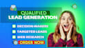 do b2b lead generation, qualified contact email finding and web research