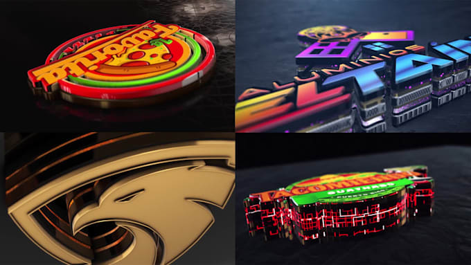 create 3d logo animation or intro video
