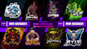 creat custom mascot intro logo gaming