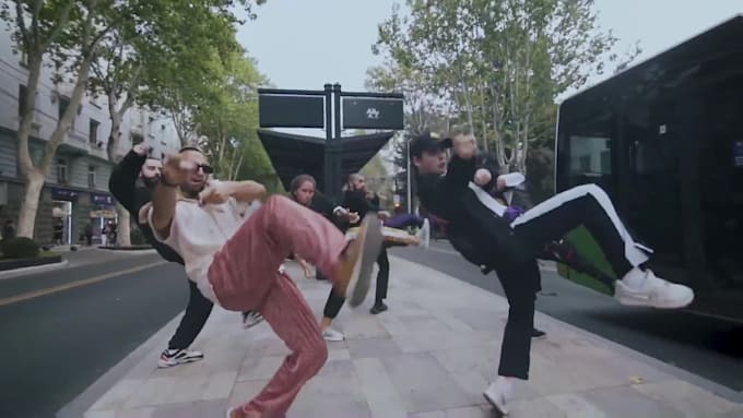 create group dance video on your music