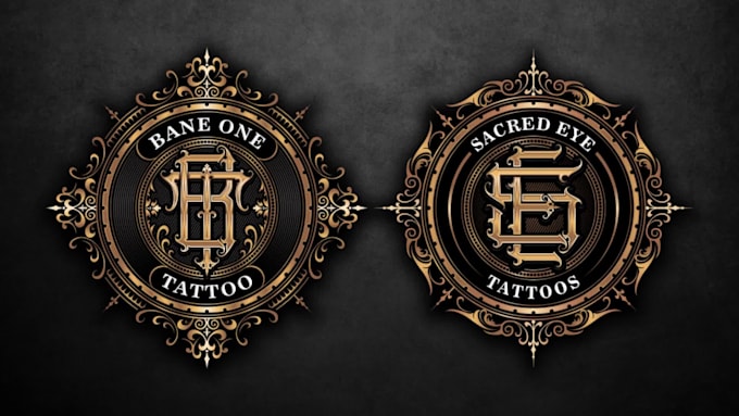 design modern luxury initial monogram lettering logo