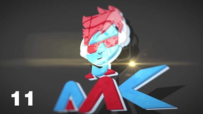create a glitch logo reveal for youtube and a tech brand