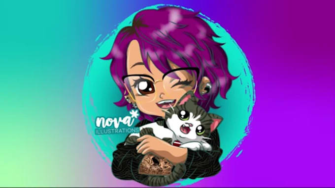 illustrate you as an anime chibi style